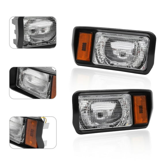 Headlights for 1993 & Up Club Car DS, Turf, Carryall, and Pioneer, 12V Halogen Charger Headlight, Front Left and Right Side
