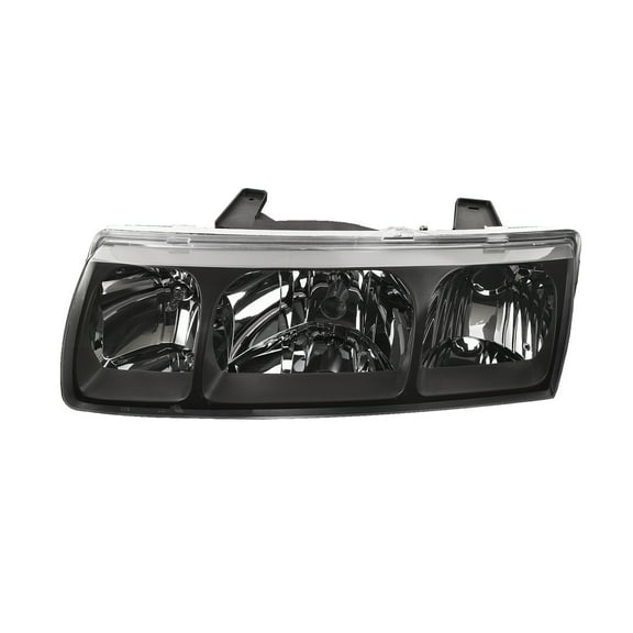 HeadlightsDepot Black Halogen Headlight Compatible With Saturn Vue 2002-2005 Includes Left Driver Side Headlamp 22702945