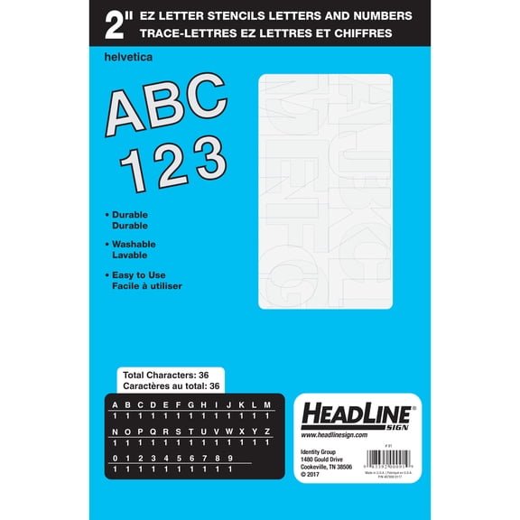 Headline/Geotype Geostencil EZ Letter Stencils, 2"