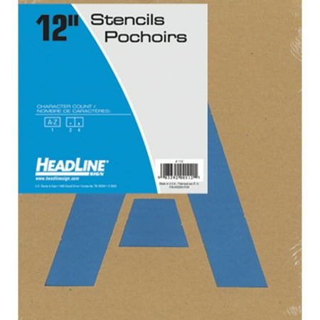 Headline/Geotype Lettering and Paint Stencils, 12", Capital Letters