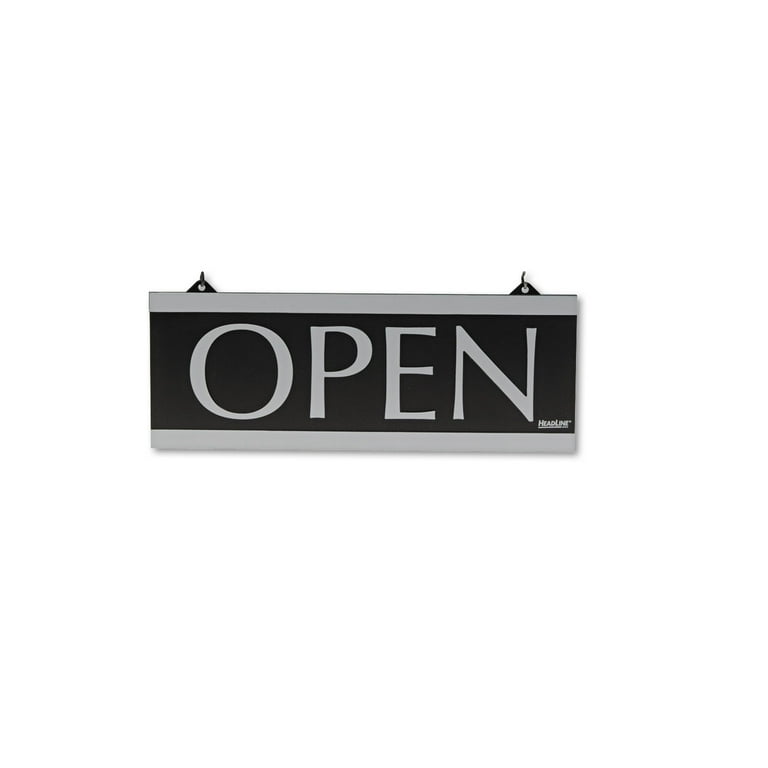 Century Series Reversible Open/Closed Sign, w/Suction Mount, 13 x 5, Black Century Series Reversible Open/Closed Sign, w/Suction Mount, 13 x 5, Black