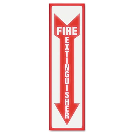 HeadLine, USS4793, Glow Fire Extinguisher Sign, 1 Each, Red Background