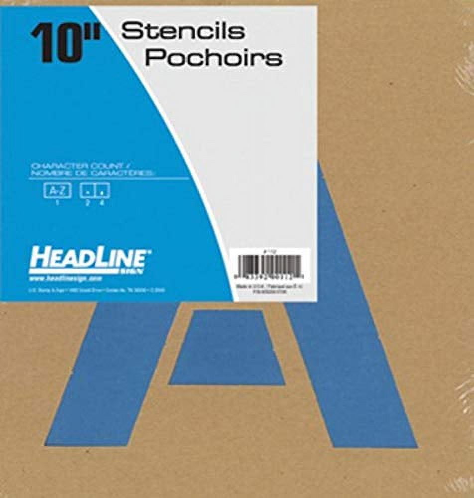 Headline Sign Letter Stencils 10"
