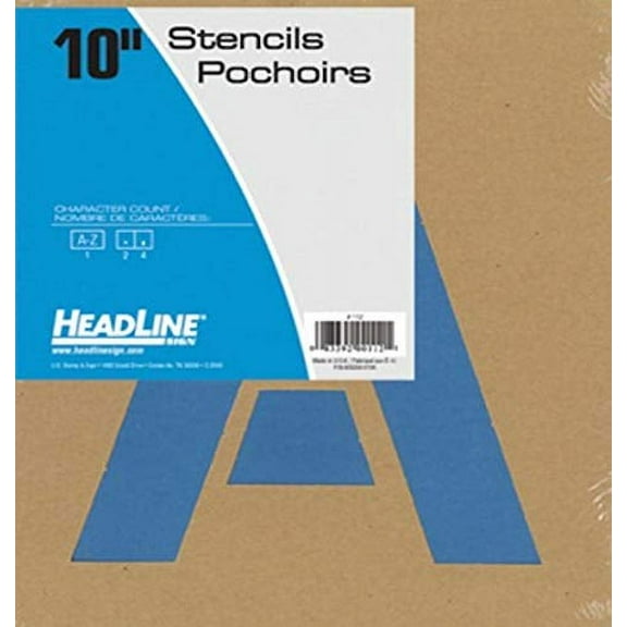 Headline Sign Letter Stencils 10"