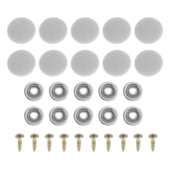 Headliner Button Buckle Repair Clip, Car Roof Interior Ceiling Fixing Roof Snap Rivets Retainer Metal Lint Gray, 10 Pcs