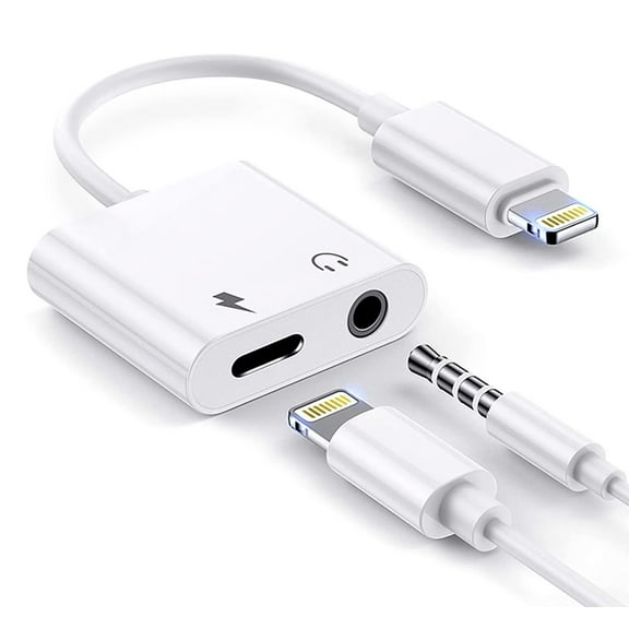 Headphone Adapter Compatible with,3.5mm AUX Audio + USB C Charger Splitter,Compatible with iPhone 14/13/ 12/11/ Pro/XS/XR/X 8/Pad,Support All iOS System Brand