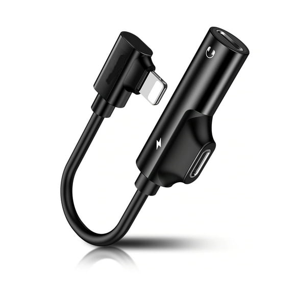 Headphone Adapter Earphone for iPhone SE (2020)/SE (2022) - Jack Charger Port Splitter Mic Support Hands-free Headset Adaptor