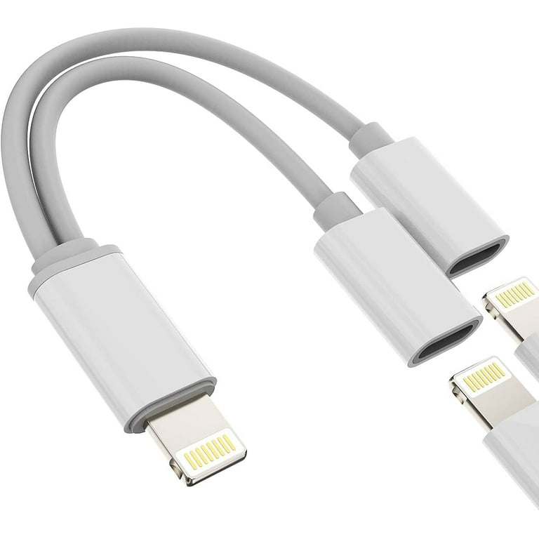 Apple 2 in 1 Lightning Adapter Splitter AUX Audio Charger Jack for iPhone 11 12 Mini Pro XS XR X 7 8 Plus Ipad Air Walmart