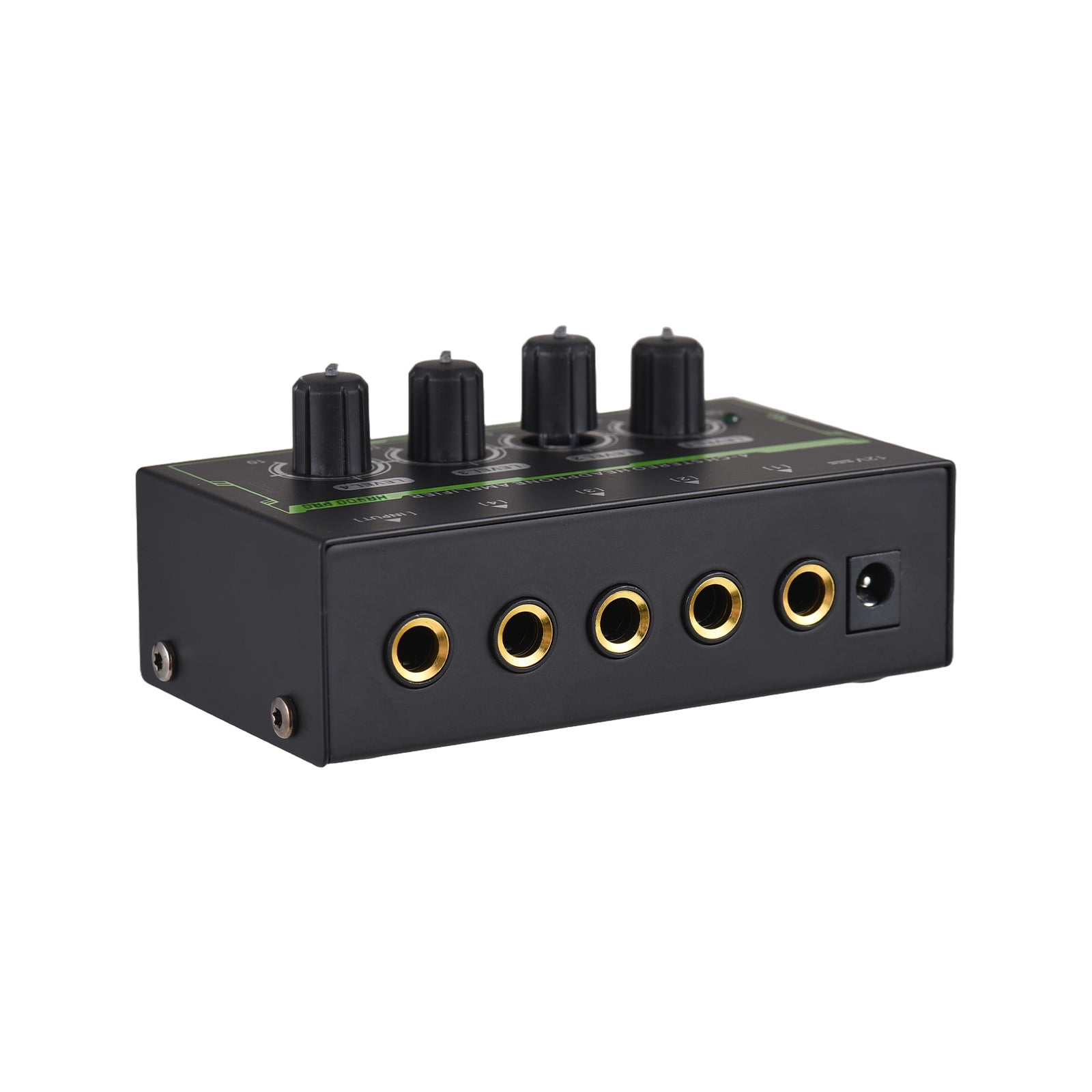 Headphone Am,Portable Amp 4 Channel Adapter Stereo Amplifier 6.35mm