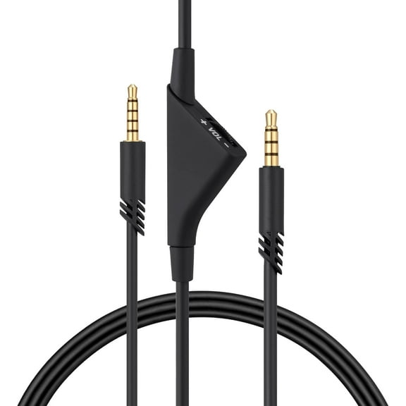 Headphone Cable Compatible with Logitech Astro A50 / A40TR / A40 / A30 / A10-200cm Replacement Cord with 3.5mm (1/8") Jack + Volume Control