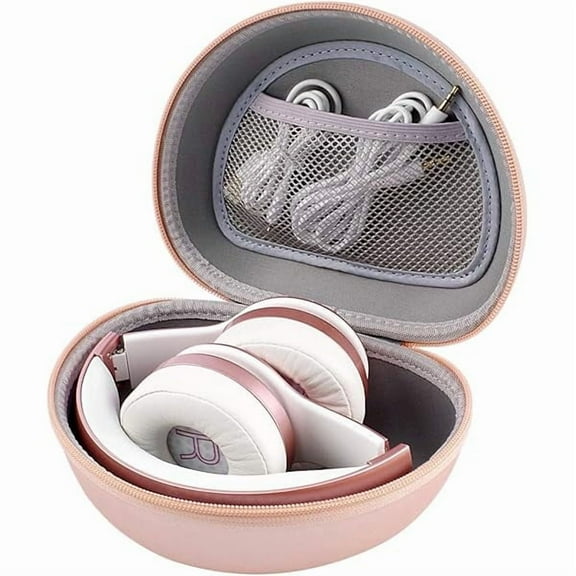 Headphone Case for Beats Solo 4/ for TOZO HT2/ for Glynzak/for Beats Studio Pro/for Beats Solo3/ for Beats Studio3 On-Ear Headphones, Foldable Bluetooth Wireless Headset (Extra Large) - Rose Gold