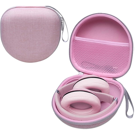 Headphone Case Compatible with Beats, Skullcandy, JBL, Monster Persona 3rd/5th/6th ANC, JLab, QearFun, Q20/Q20i/Q30, BERIBES, , KVIDIO, Picun Foldable Headphones, Pink