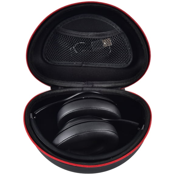 Headphone Case Compatible with Beats Solo 4, Studio Pro, Solo3, Studio3, Solo2, Solo Pro - Protective Storage Box with Waterproof Zipper for Bluetooth Headphones - Black