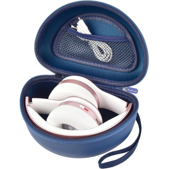 Headphone Case Compatible with Beats Solo 4, Studio Pro, Solo3, Studio3, Solo2, Solo Pro (Blue, Large)