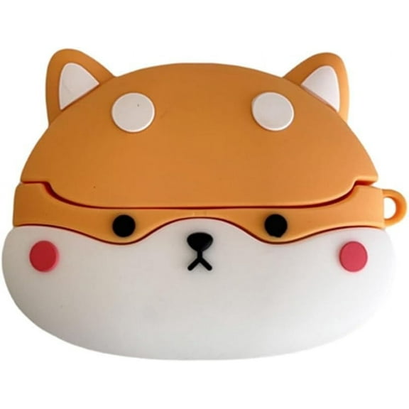 Headphone Case for Samsung Galaxy Buds 3(2024) & Galaxy Buds 3 pro(2024),Cute Cartoon Popular Anime Design Silicone Ear Buds case with Hook (Shiba Inu)