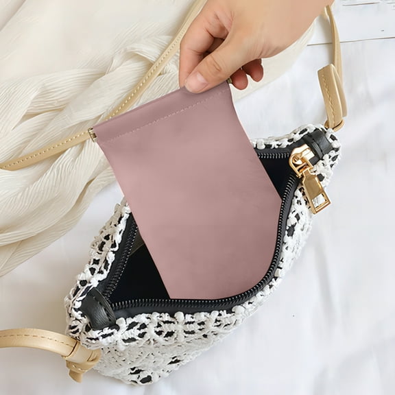 Headphone Data Cable Digital Organizer Auto Closure Drawstring Pocket Mini Portable Carrying Shrapnel Storage Bag