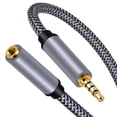 thumbnail image 1 of Headphone Extension Cable, 2Pack, 6.6ft 3.5mm Extension AudioMale to Female Aux Adapter Hi-Fi Sound Stereo Extender Cord for Headset, iPhone, iPad, Smartphones, Tablets & More, 1 of 7