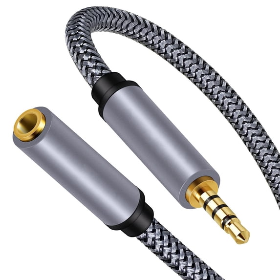 Headphone Extension Cable, 2Pack, 6.6ft 3.5mm Extension AudioMale to Female Aux Adapter Hi-Fi Sound Stereo Extender Cord for Headset, iPhone, iPad, Smartphones, Tablets & More
