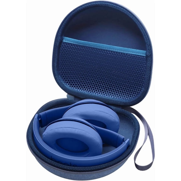 Headphone Headset Case Compatible with JLab JBuds Lux ANC/Beats/JBL/TOZO/BERIBES/Picun/KVIDIO Noise Cancelling Over-Ear Foldable Headphone, Blue