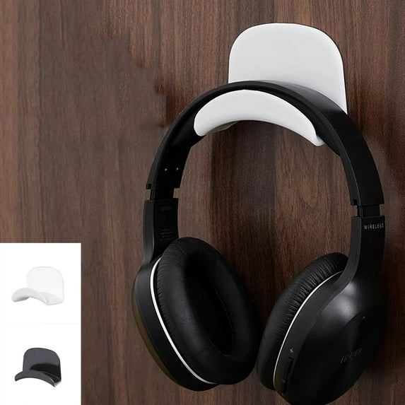 Headphone Hook Wall Mount, Punch-Free Computer Bluetooth Headphone Holder for Dormitory, Office, Space-Saving Organizer