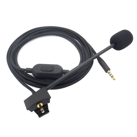 Headphone Microphone Cable Cord 3.5mm Interface Clear Sound with Control for QC35II Gaming Headset 2M