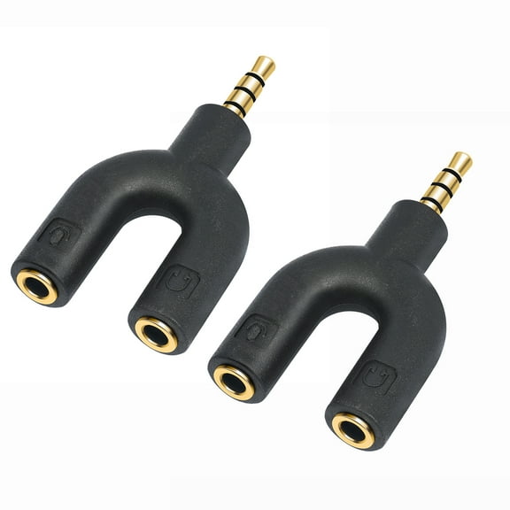 3.5mm TRRS Cable Splitter Convert Headphone-Microphone Interfaces To Headphone Output and Microphone Input