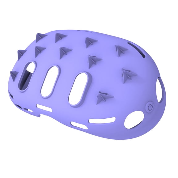 VR Headset Protective Cover for Meta Quest 3, 3D Three-Dimensional Silicone Protective Case Anti-Slip and Anti-Fall VR Accessories-Purple