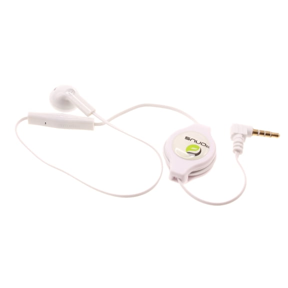 Headphone Retractable Mono Earphone for LG Premier Pro Plus (L455DL) - 3.5mm w Mic Headset Handsfree Earbud Earpiece