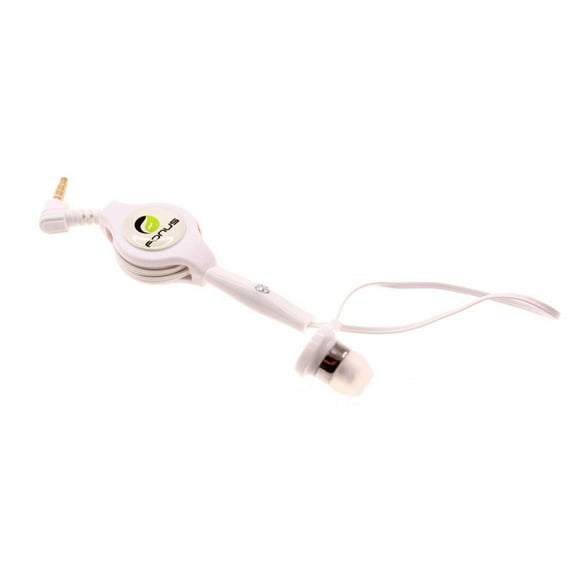 Headphone Retractable Mono Earphone for LG Premier Pro Plus (L455DL) - 3.5mm w Mic Headset Handsfree Earbud Earpiece