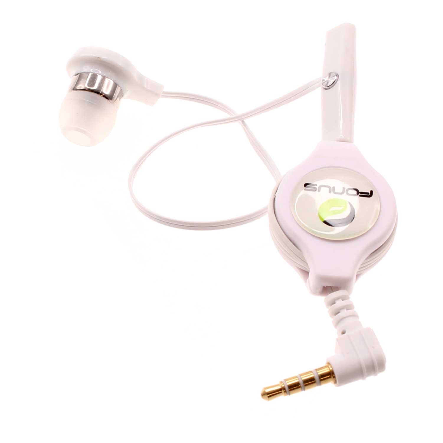 Headphone Retractable Mono Earphone for Motorola Moto G Stylus (2023)/Play (2023) - 3.5mm w Mic Headset Handsfree Earbud Earpiece