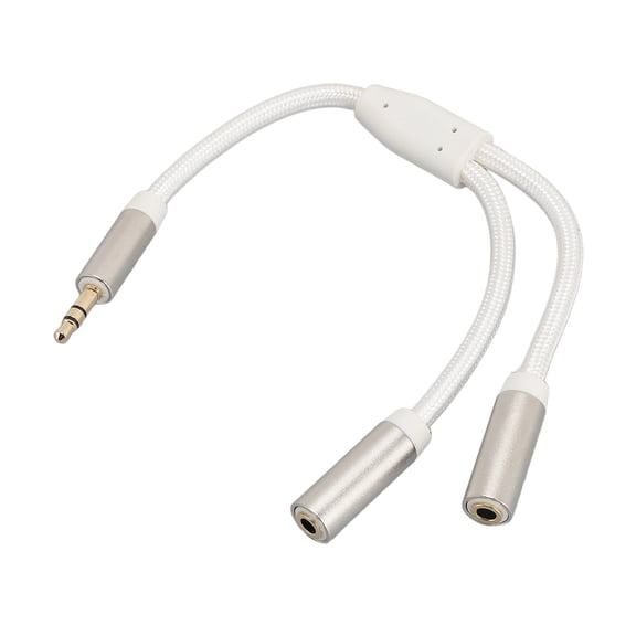 Headphone Splitter 3.5mm 1 Male to 2 Female Stereo Y Splitter Audio Cable 7.87 inches / 20 cm for PC Laptop Phone Anti Interference Gold Plated Headset Splitter