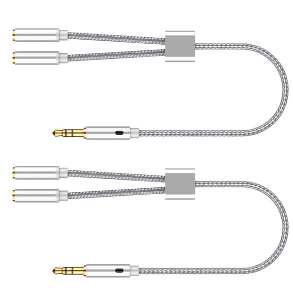 Headphone Splitter Adapter 3.5mm AUXs Cable for Seamlessly Music Sharing on Phones and Tablets Auxs Extension Cable
