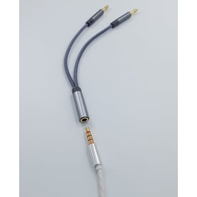 Headphone Splitter for Computer 3.5mm Female to 2 Dual 3.5mm Male Headphone Mic Audio Adapter Y Splitter Cable Nylon Braided Cord Smartphone Headset to PC Adapter