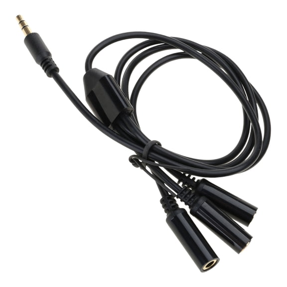 Headphone Splitter for Computer 3.5mm Male to 3/6 3.5mm Male Splitter Cable Earphones Port Cord Gamings Headsets
