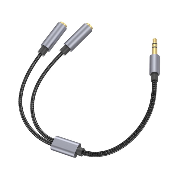 Headphone Splitters Cable 3.5mm 1xMale to 2xFemale Extension Cord for Headphones Superior Sounds Quality
