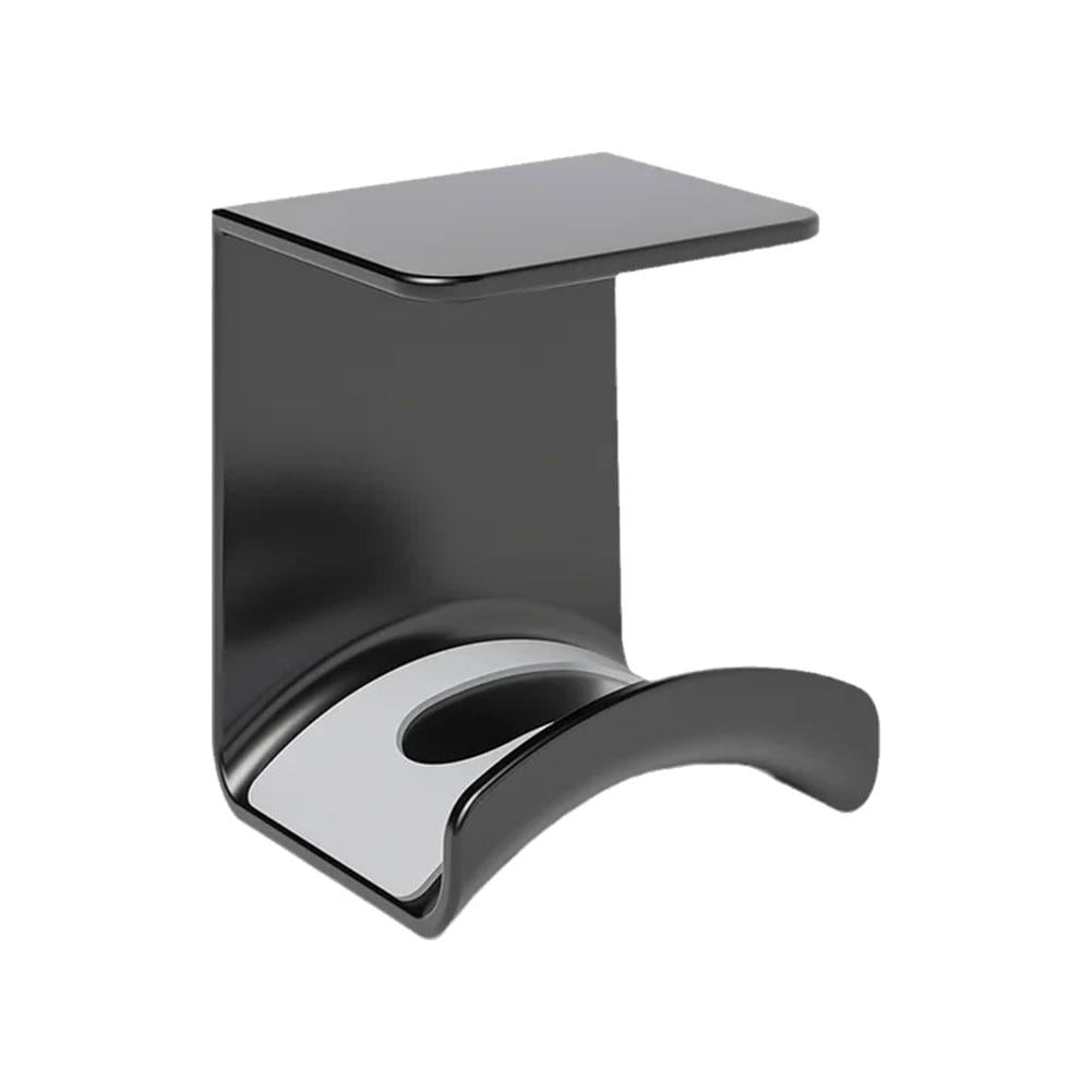 Headphone Stand Adhensive Plastic Wall Mount Hanger Under Desk Headset ...