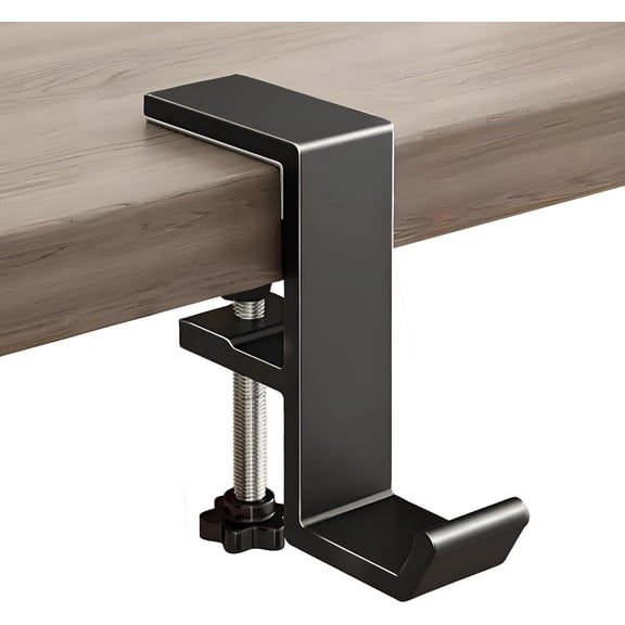 Headphone Stand - Aluminum Alloy Headphone Holder, Under Headset Stand for Desk Fit for PC Gaming Headset Hanger Hook Suitable for Office, Computer, Student Class Desk, Handmade Creator Table