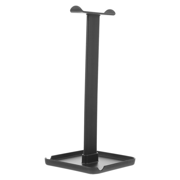 Raindrops Compact Black Headphone Stand with ABS Material, Multifunctional Base for Home and Office Use, 4.5x3.2 Inches
