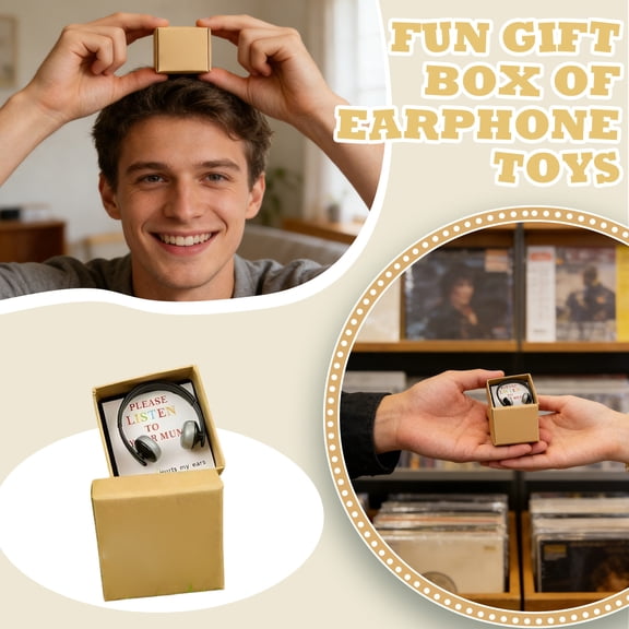 Headphone Toy Fun Gift Box - Interactive Audio Play Set With Playful Colorful Cute Design For Imaginative Play - For Boys Girls Toddlers Preschoolers ren's Playtime Birthdays