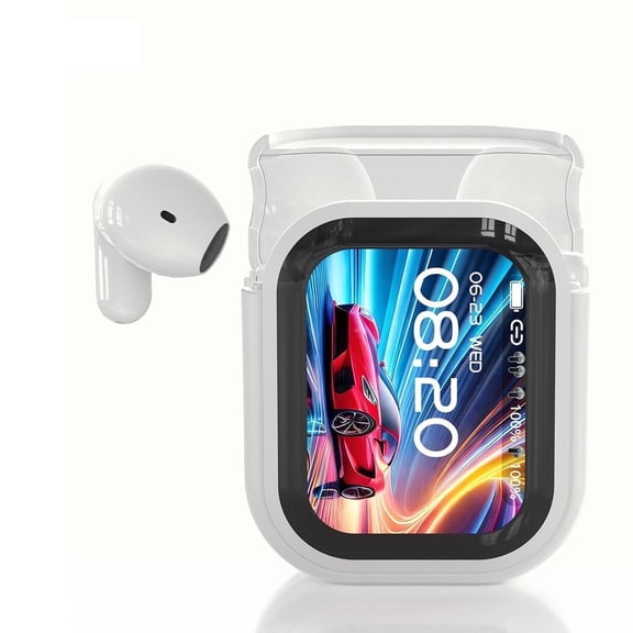 NE20 Wireless In-Ear Earbuds, AI Translator, Noise-Cancelling, LED Touch Screen, 130+ Languages, 24H, IPX5 Waterproof, Beige