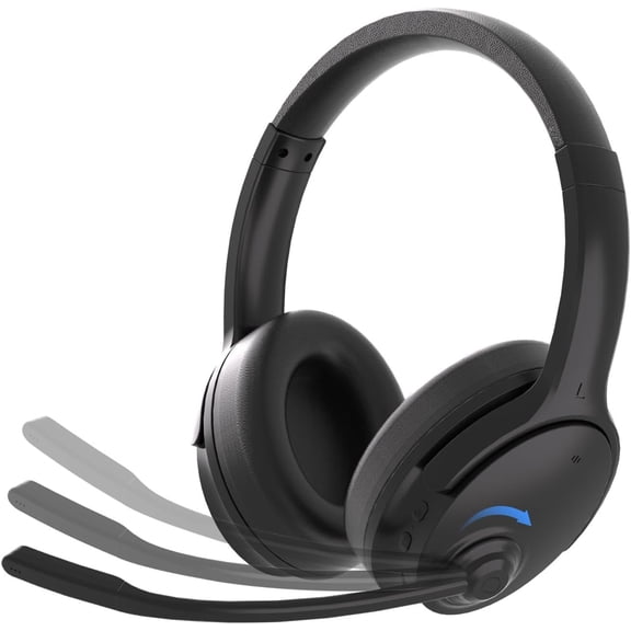 Headphones + AI Translation Real Time, 144 Languages Learning Over-Ear Headphones, 5.3, Meeting Recording, TF Card, Ear Return for Learning -Black