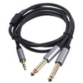 thumbnail image 1 of Headphones Adapter Cable Splitter Line Patch Audio Computer Sound Bar Stereos 1/4 to 3.5mm, 1 of 6
