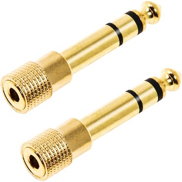6.35mm (1/4 Inch) Mono Male To 3.5mm (1/8 Inch) Mono Female Audio Jack Adapter
