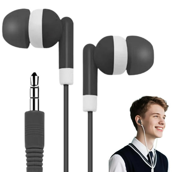 Headphones Black, Headphones Noise Cancelling Headphones Wireless Headphones Colorful in Ear Headphones Wired 3.5Mm Earbuds for Mobile and Tablet