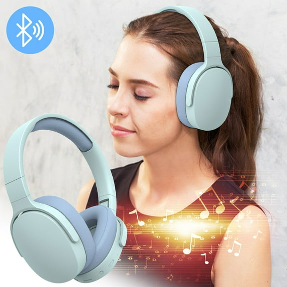 Headphones Bluetooth Headphones Over-Ear Wireless Headphones Stereo Foldable Lightweight Headphones Bass for Home Office Cell Phones PC and More Bluetooth Headset