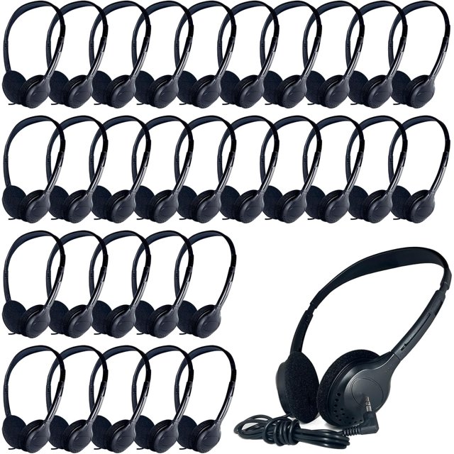 Headphones Bulk for Classroom, Wholesale Childrens 30 Pack Headphones