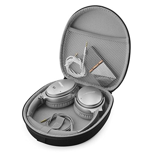 Linkidea Headphones Carrying Case Compatible with Boses QC Ultra II/45/35 II, 700, AE2w, SoundLink, SoundTrue, Protective Hard Shell Travel Bag with Cable, Charger Storage (Black)