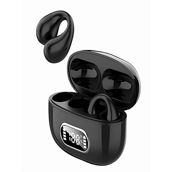 Headphones Ear Clip Type True Wireless Digital Display With Dual Ear Clip Bilateral 5.3 Stereo Charging Compartment Bluetooth Earphones Wireless Headphones