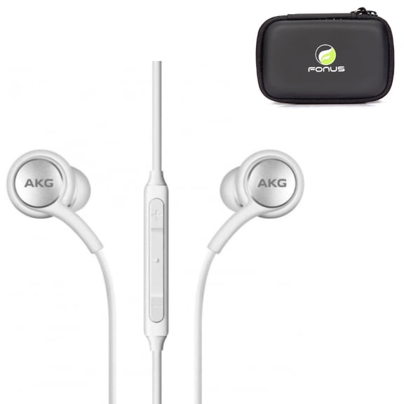 Headphones Hands-free Authentic AKG Earphones Earbuds with Hard Headset Case E1R for Samsung Galaxy NotePRO 12.2, J7 J5 J3, Grand Prime, Emerge, (2018) Refine Halo Alpha A6