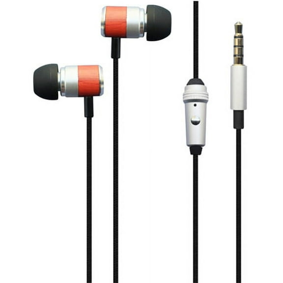 Headphones Hi-Fi Sound Wired Earphones Handsfree Mic Headset Wooden Earbuds V5Y for Samsung Galaxy S5 Active, S10e S10 5G On5 Note 9 8 5 NotePRO 12.2 4 3 Mega 2, J7, (2018) Refine, J5 J3